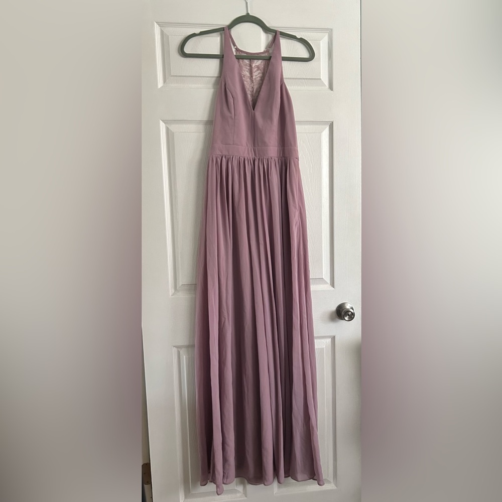 Lulus Love Spell lilac lace back dress